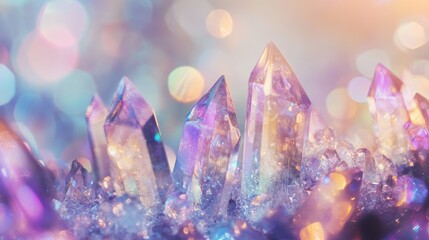 Poster - Stunning Crystal Shards in Soft Focus Visuals