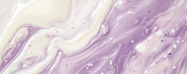 Poster - Soft Marbled Design in Pale Lavender Tones