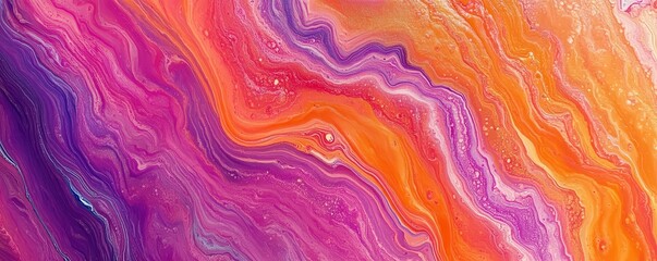 Poster - Vibrant Marbled Abstract Design with Bright Colors