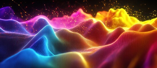 Poster - Abstract Colorful 3D Landscape