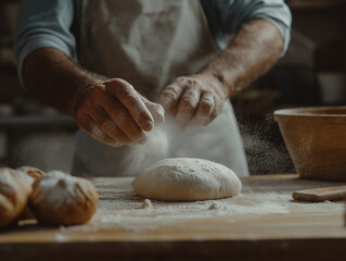 Artisan Baking: Flour and Dough in Action