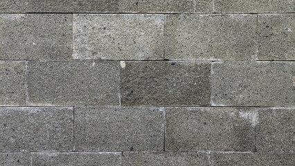 Aufkleber - Stacked natural stone wall. Stone cladding wall made of natural gray stone slabs stacked in rows. Panels for exterior. Decorative slate wall surface pattern.