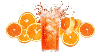 Wall Mural - experience the refreshing burst of a sports drink with juicy citrus flavor