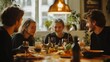 © Ryzhkov - Young Family Sharing a Meal in Bright Dining Room