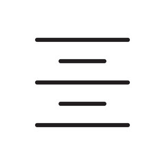 Poster - Align center icon Outline vector for web ui