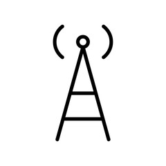 Poster - Antenna icon Outline vector for web ui