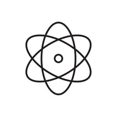 Aufkleber - Atom icon Outline vector for web ui