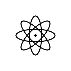 Aufkleber - Atom icon Outline vector for web ui