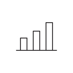 Poster - Bar chart icon Outline vector for web ui