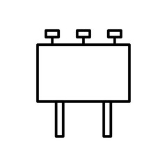 Poster - Billboard icon Outline vector for web ui
