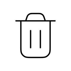 Poster - Bin icon Outline vector for web ui
