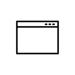 Poster - Browser window icon Outline vector for web ui