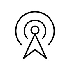 Poster - Broadcast icon Outline vector for web ui