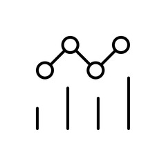 Poster - Chart icon Outline vector for web ui