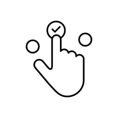 Poster - Choice icon Outline vector for web ui