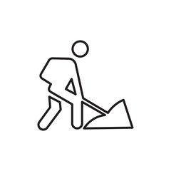 Aufkleber - Construction icon Outline vector for web ui