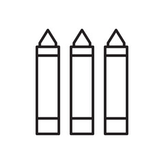 Poster - Crayon icon Outline vector for web ui