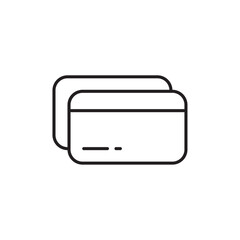 Aufkleber - Credit card icon Outline vector for web ui