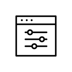 Poster - Control panel icon Outline vector for web ui