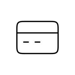 Poster - Credit card icon Outline vector for web ui