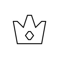 Poster - Crown icon Outline vector for web ui