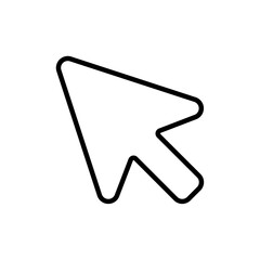 Aufkleber - Cursor arrow icon Outline vector for web ui