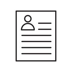Aufkleber - Cv icon Outline vector for web ui