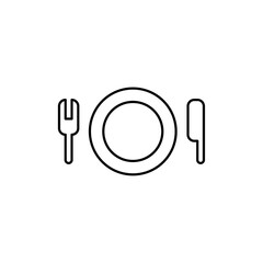Poster - Cutlery icon Outline vector for web ui