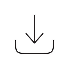Poster - Download icon Outline vector for web ui