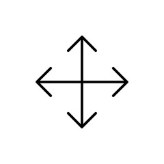 Poster - Drag icon Outline vector for web ui