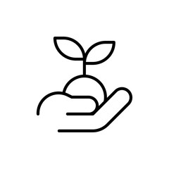 Poster - Environment icon Outline vector for web ui