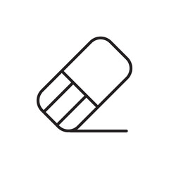 Poster - Eraser icon Outline vector for web ui
