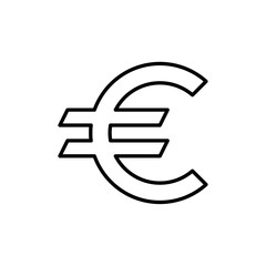Poster - Euro icon Outline vector for web ui