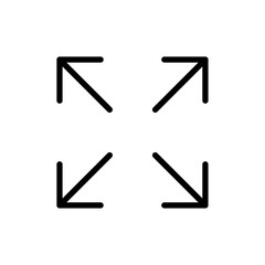 Poster - Expand icon Outline vector for web ui
