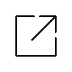 Poster - External link icon Outline vector for web ui