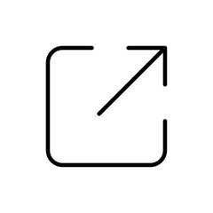 Poster - External link icon Outline vector for web ui