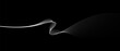 © korkeng - Abstract vector wavy lines flowing smooth curve white grey light color on black background in concept of luxury, technology, science, music, modern.