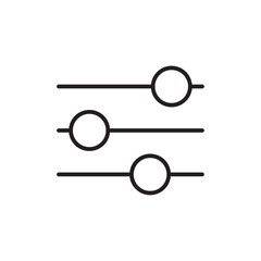 Poster - Filter control icon Outline vector for web ui