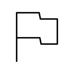 Poster - Flag icon Outline vector for web ui
