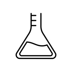 Poster - Flask icon Outline vector for web ui