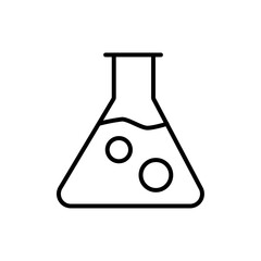 Poster - Flask icon Outline vector for web ui