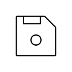 Poster - Floppy disk icon Outline vector for web ui