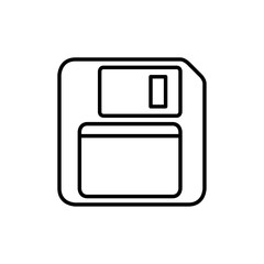 Poster - Floppy disk icon Outline vector for web ui