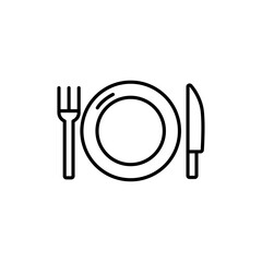 Poster - Food icon Outline vector for web ui