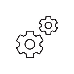 Poster - Gears icon Outline vector for web ui