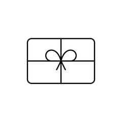 Poster - Gift card icon Outline vector for web ui