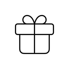 Aufkleber - Gift icon Outline vector for web ui