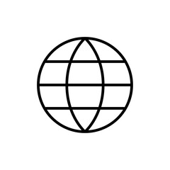 Poster - Globe icon Outline vector for web ui