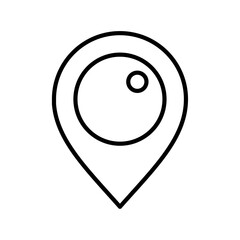 Poster - Gps icon Outline vector for web ui