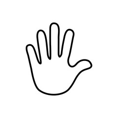 Aufkleber - Hand icon Outline vector for web ui